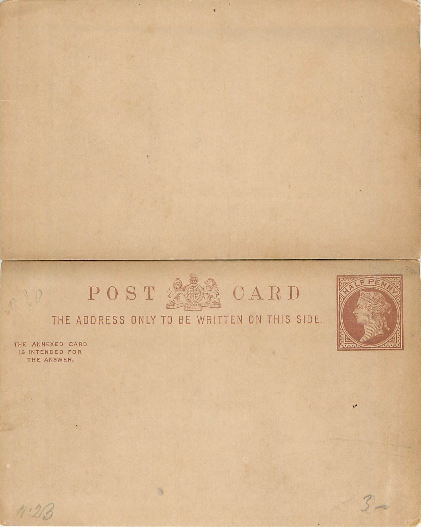 Entier Postal Stationary 1/2p 