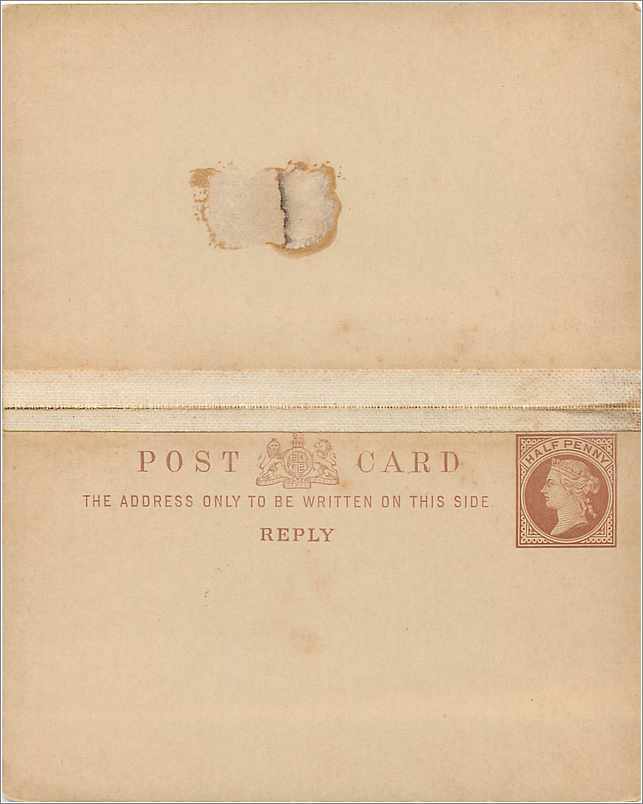 Entier Postal Stationary 1/2p  — Verso