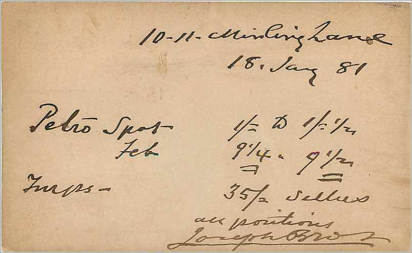 Entier Postal Stationary 1/2p 1881 — Verso