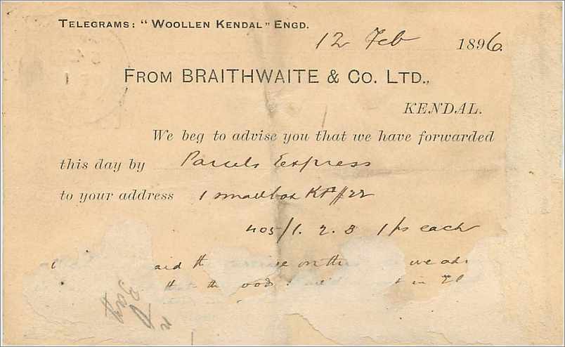 Entier Postal Stationary 1p Ayr 1896 for Vienna — Verso