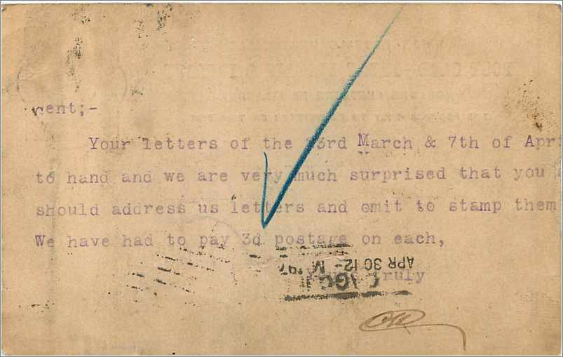 Entier Postal Stationary 1p London 1897 — Verso