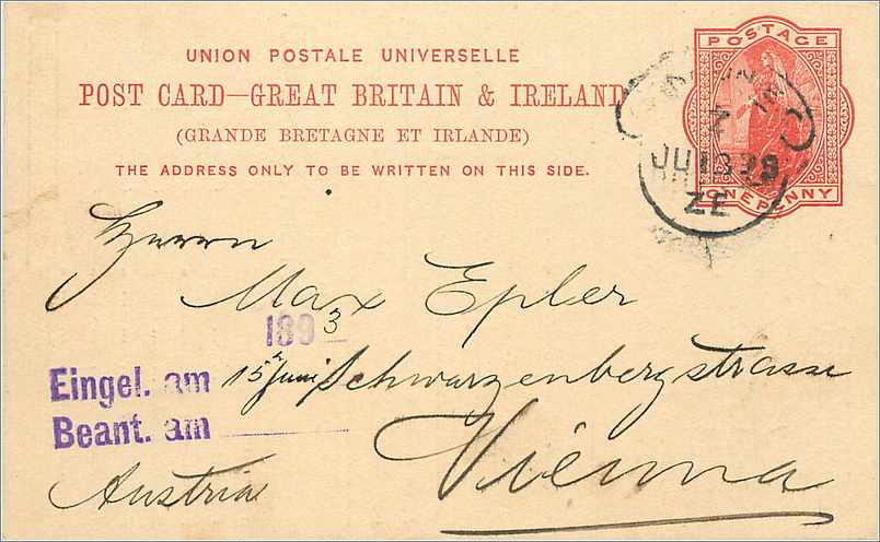 Entier Postal Stationary 1p 1893 for Vienna