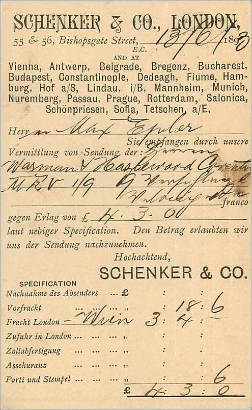 Entier Postal Stationary 1p 1893 for Vienna — Verso