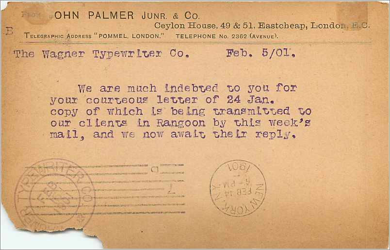 Entier Postal Stationary 1p London 1901 — Verso