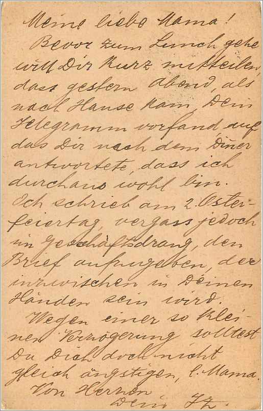 Entier Postal Stationary 1p London for Freiburg 1904 — Verso