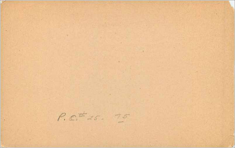 Entier Postal Stationary 1p  — Verso