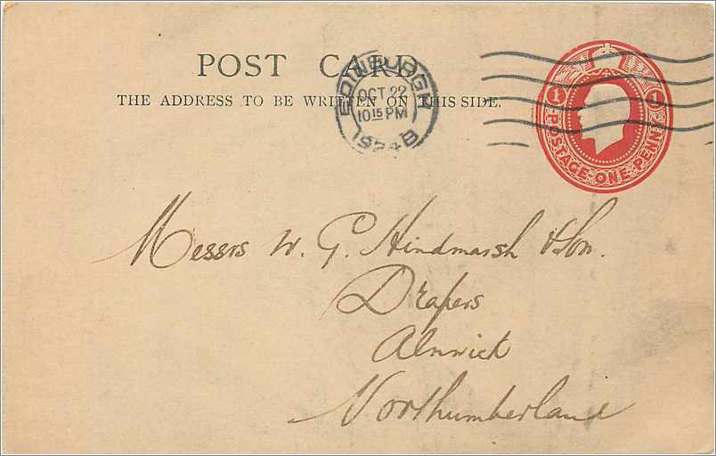 Entier Postal Stationary 1/2p Edinburgh 