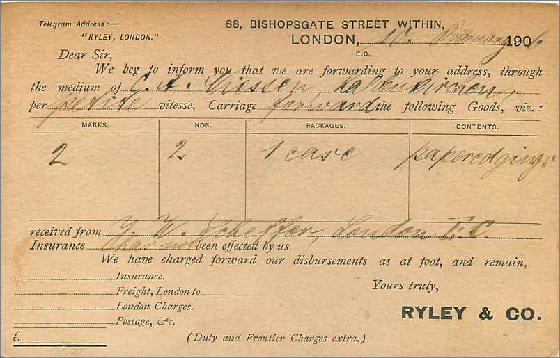 Entier Postal Stationary 1p London 1905 for Dusseldorf — Verso