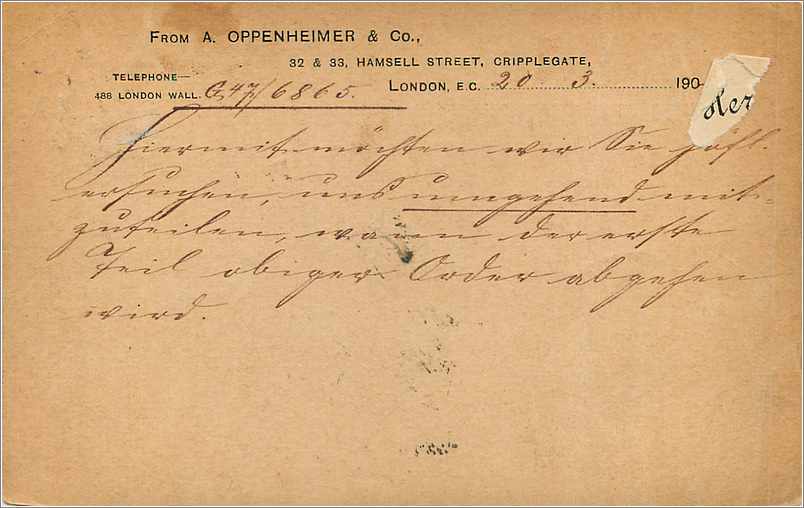 Entier Postal Stationary 1p for Bayern 1902 — Verso