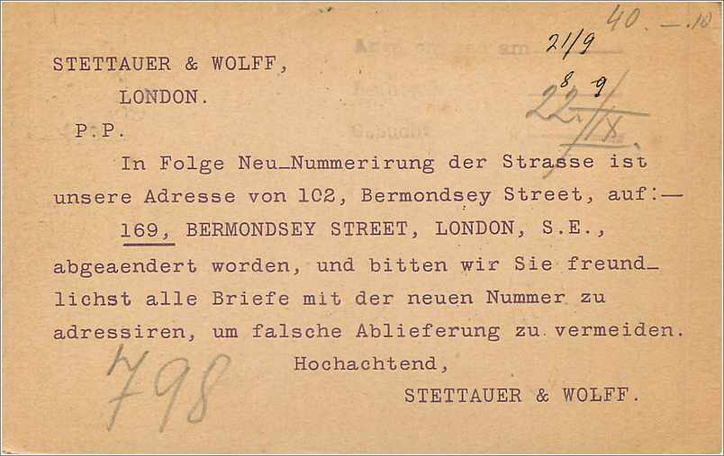 Entier Postal Stationary 1/2p London for Vienna — Verso