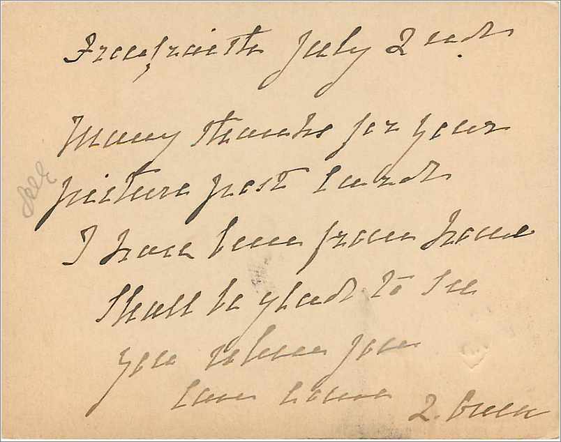 Entier Postal Stationary Abermule 1907 — Verso