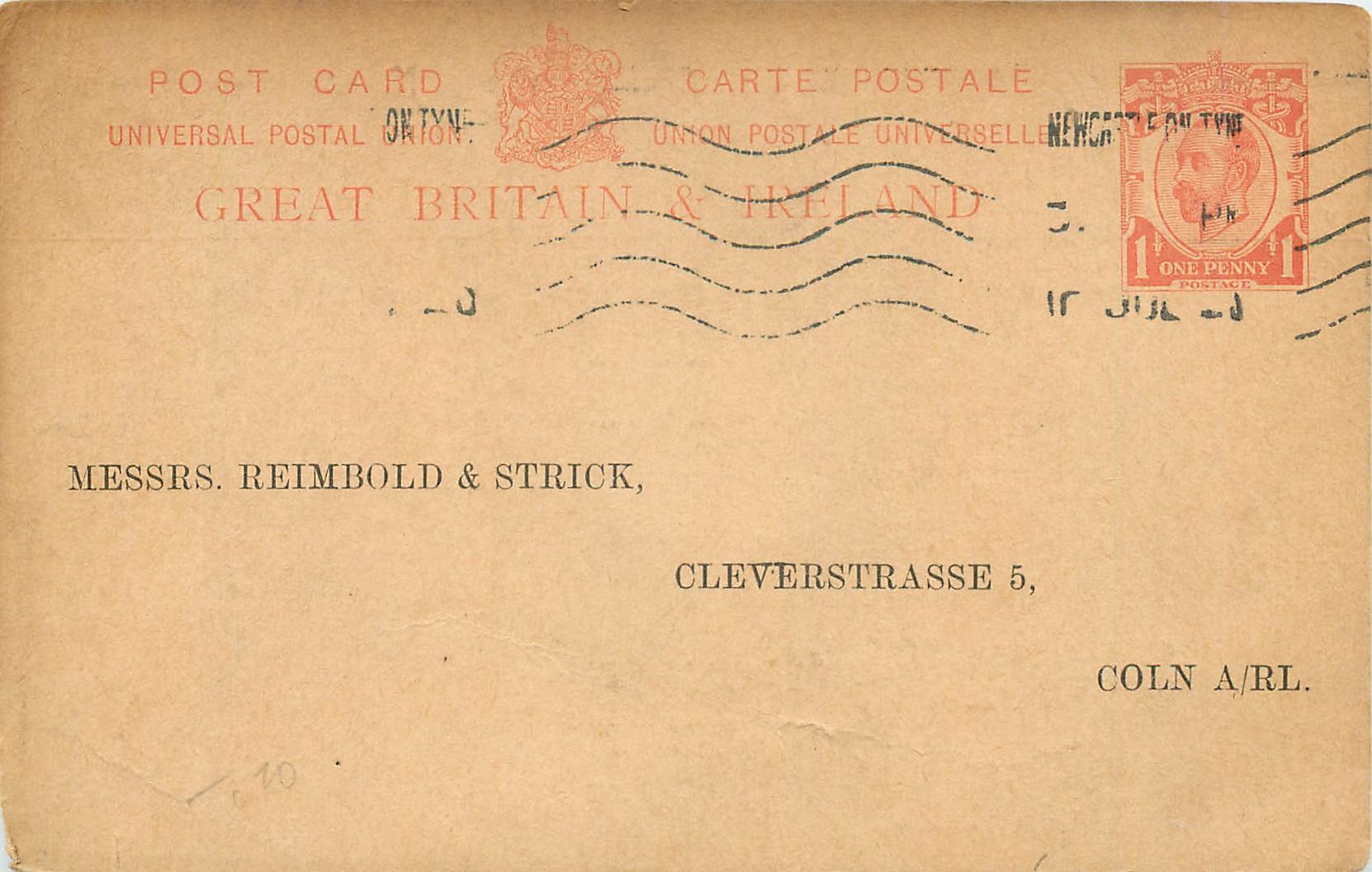 Entier Postal Stationary 1p for Coln