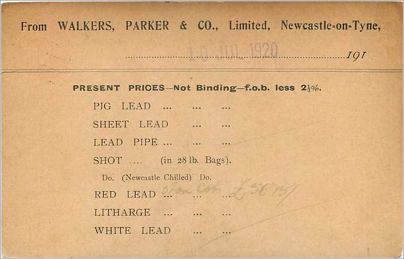 Entier Postal Stationary 1p for Coln — Verso