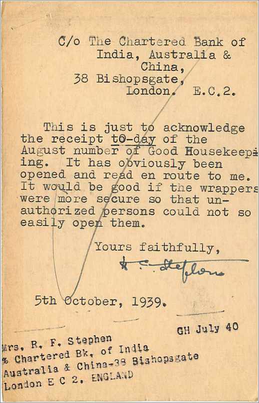 Entier Postal Postal Stationary Grande Bretagne Great Britain Beckenham 1939 to New York  — Verso