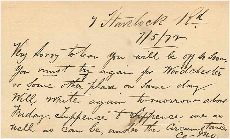 Entier Postal Postal Stationary Grande Bretagne Great Britain 1872 Birmingham — Verso