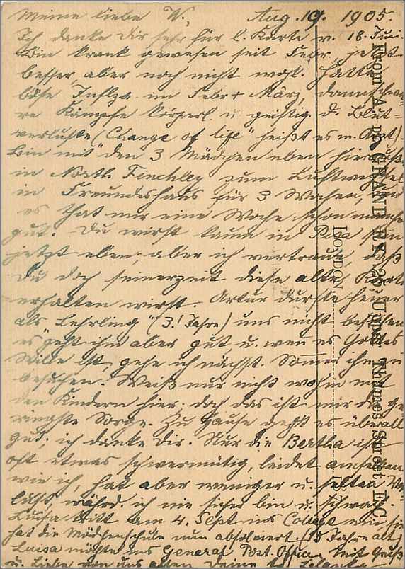 Entier Postal Postal Stationary Grande Bretagne Great Britain to Venezia 1905 — Verso