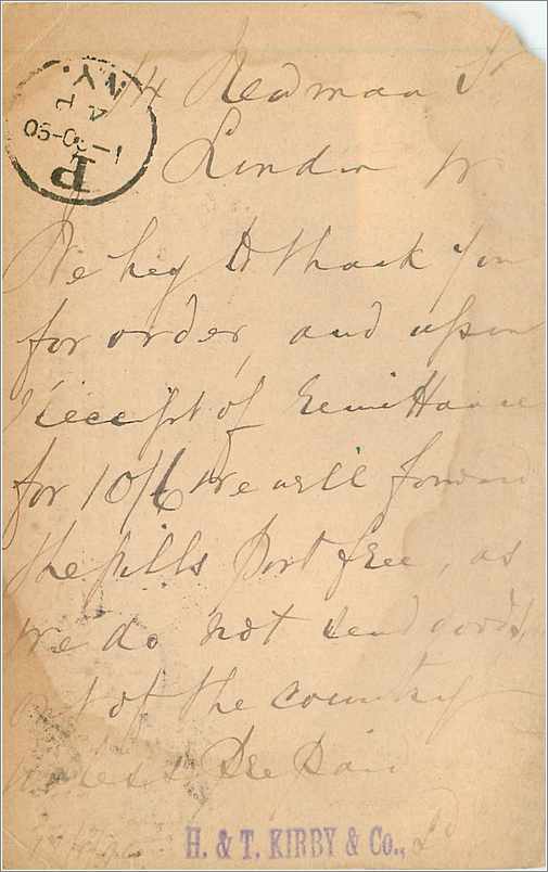 Entier Postal Postal Stationary Grande Bretagne Great Britain 1890 London to New York — Verso