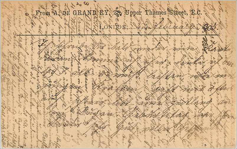 Entier Postal Postal Stationary Grande Bretagne Great Britain 1905 Hornsey to Pisa — Verso
