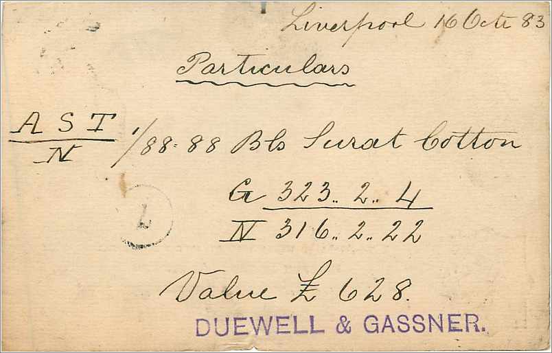 Entier Postal Postal Stationary Grande Bretagne Great Britain 1883 Liverpool to Bavaria — Verso