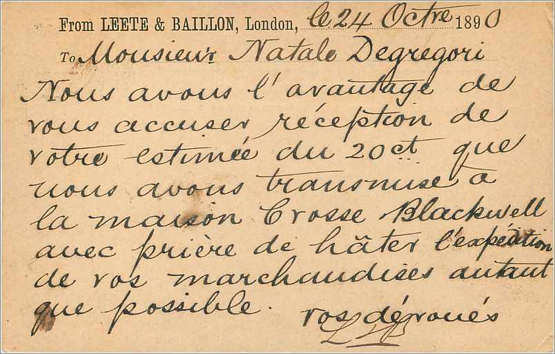 Entier Postal Postal Stationary Grande Bretagne Great Britain 1891 London to Rome — Verso