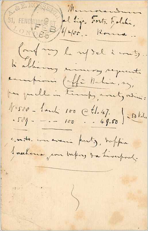 Entier Postal Postal Stationary Grande Bretagne Great Britain 1885 London to Rome — Verso