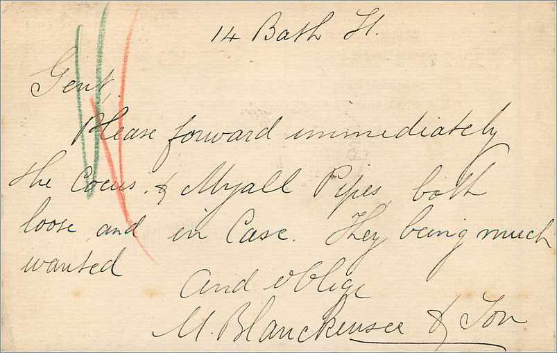 Entier Postal Postal Stationary Grande Bretagne Great Britain 1883 Bristol to Vienna — Verso