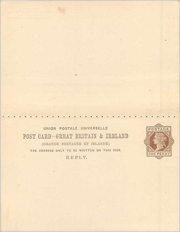 Entier Postal Postal Stationary Grande Bretagne Great Britain  — Verso