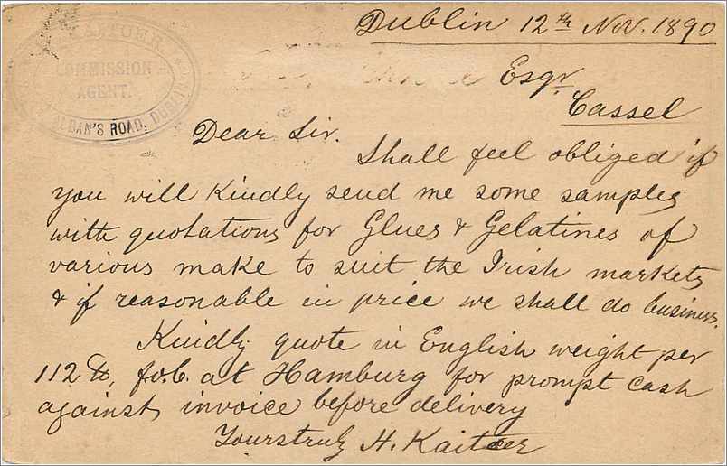 Entier Postal Postal Stationary Grande Bretagne Great Britain Dublin 1890 — Verso