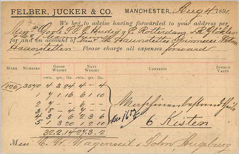Entier Postal Postal Stationary Grande Bretagne Great Britain 1891 Manchester to Augsburg — Verso
