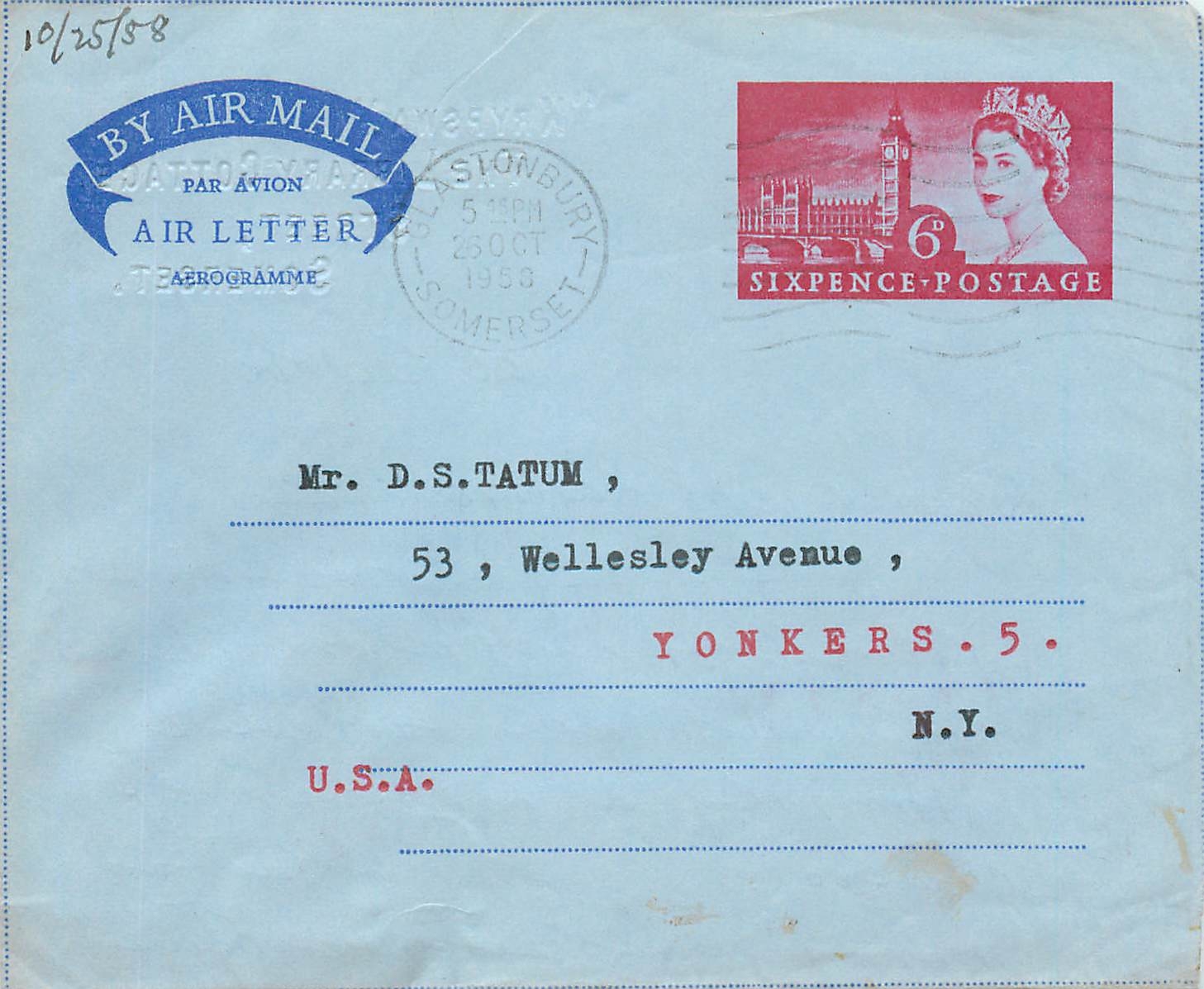 Entier Postal Postal Stationary Aerogramme Aeogram Grande Bretagne Great Britain 