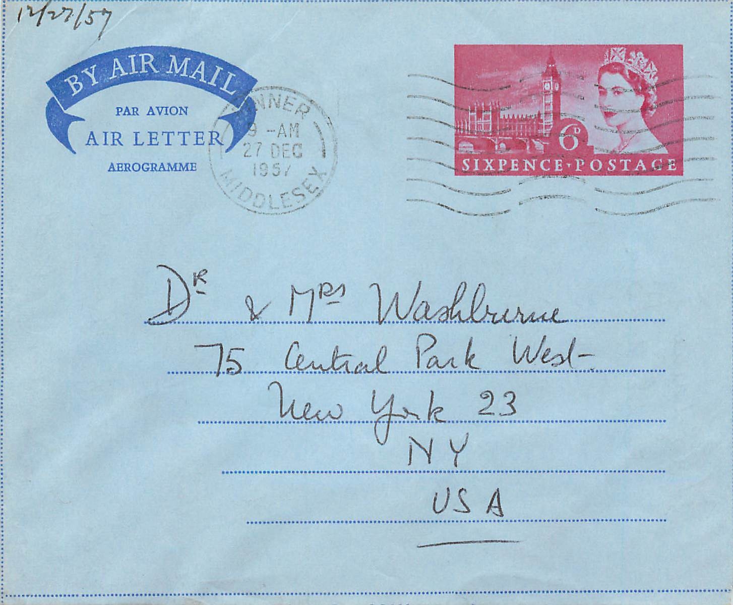 Entier Postal Postal Stationary Aerogramme Aeogram Grande Bretagne Great Britain 