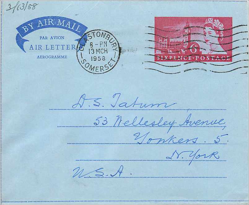 Entier Postal Postal Stationary Aerogramme Aeogram Grande Bretagne Great Britain 