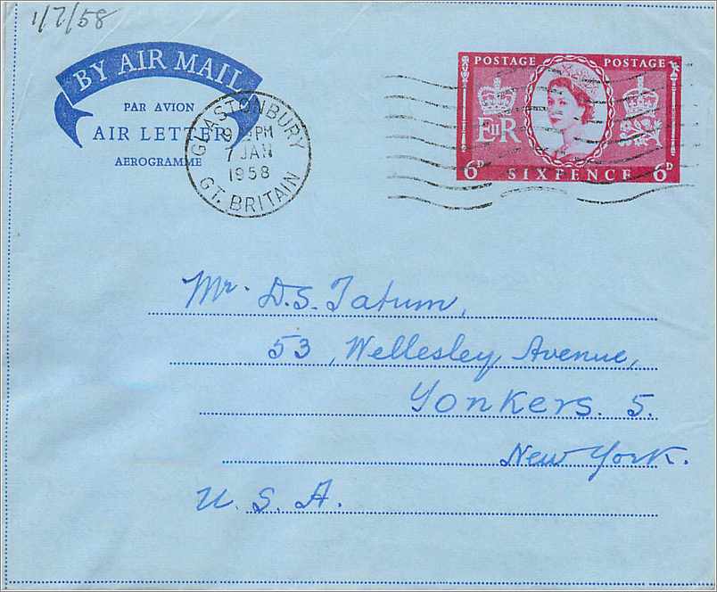 Entier Postal Postal Stationary Aerogramme Aeogram Grande Bretagne Great Britain 