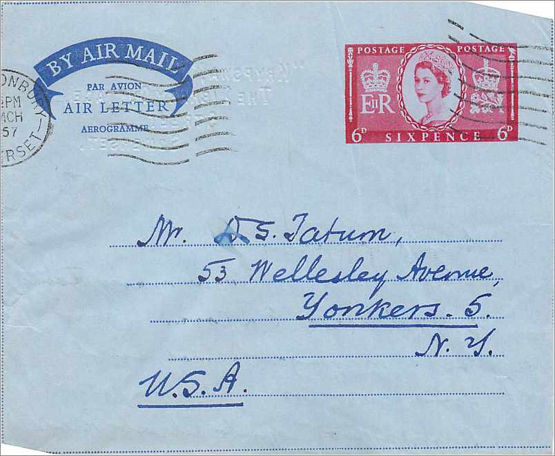 Entier Postal Postal Stationary Aerogramme Aeogram Grande Bretagne Great Britain 