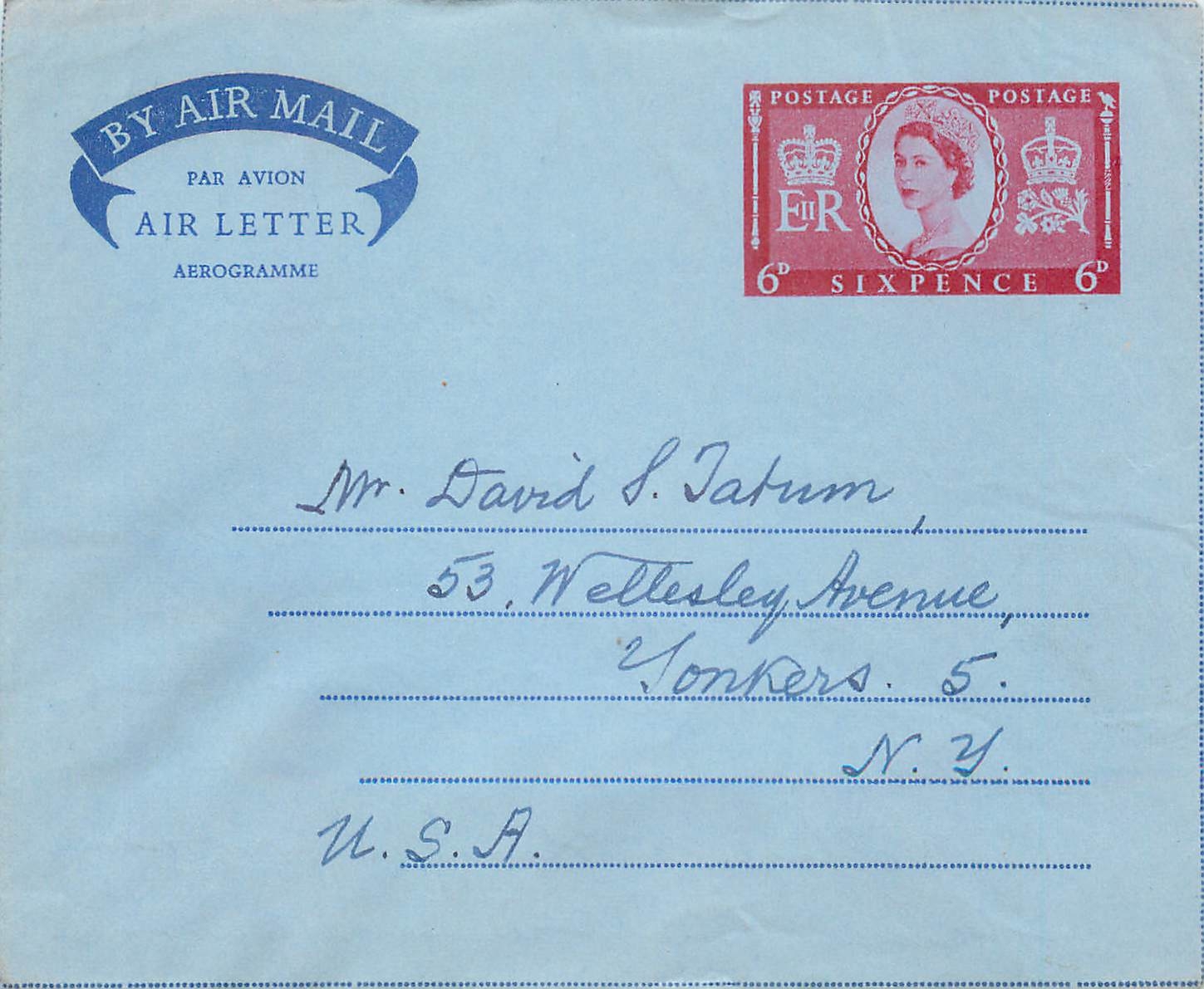 Entier Postal Postal Stationary Aerogramme Aeogram Grande Bretagne Great Britain 