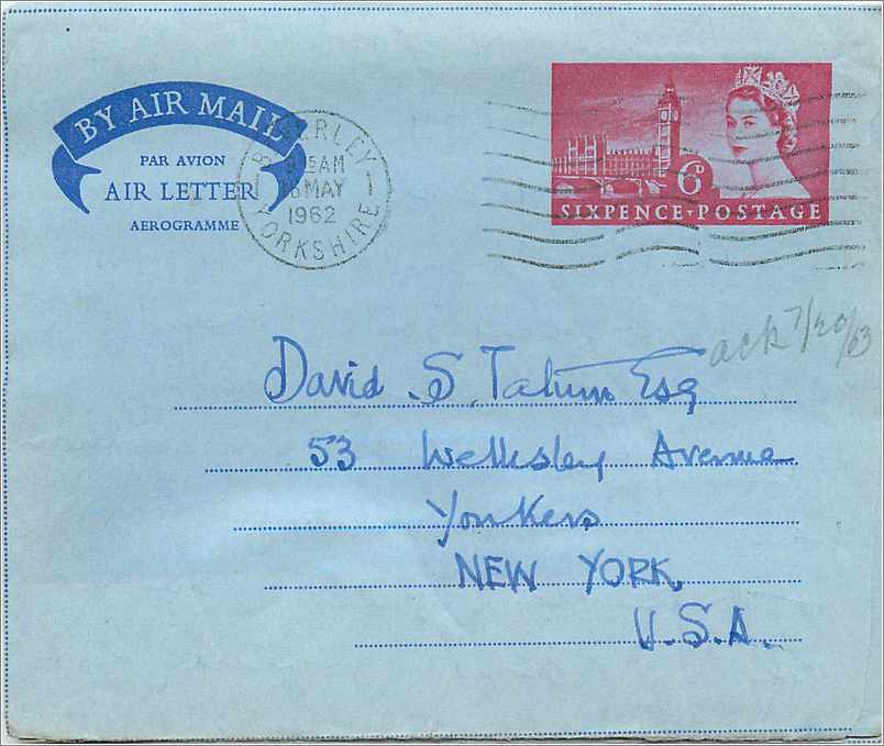 Entier Postal Postal Stationary Aerogramme Aeogram Grande Bretagne Great Britain 