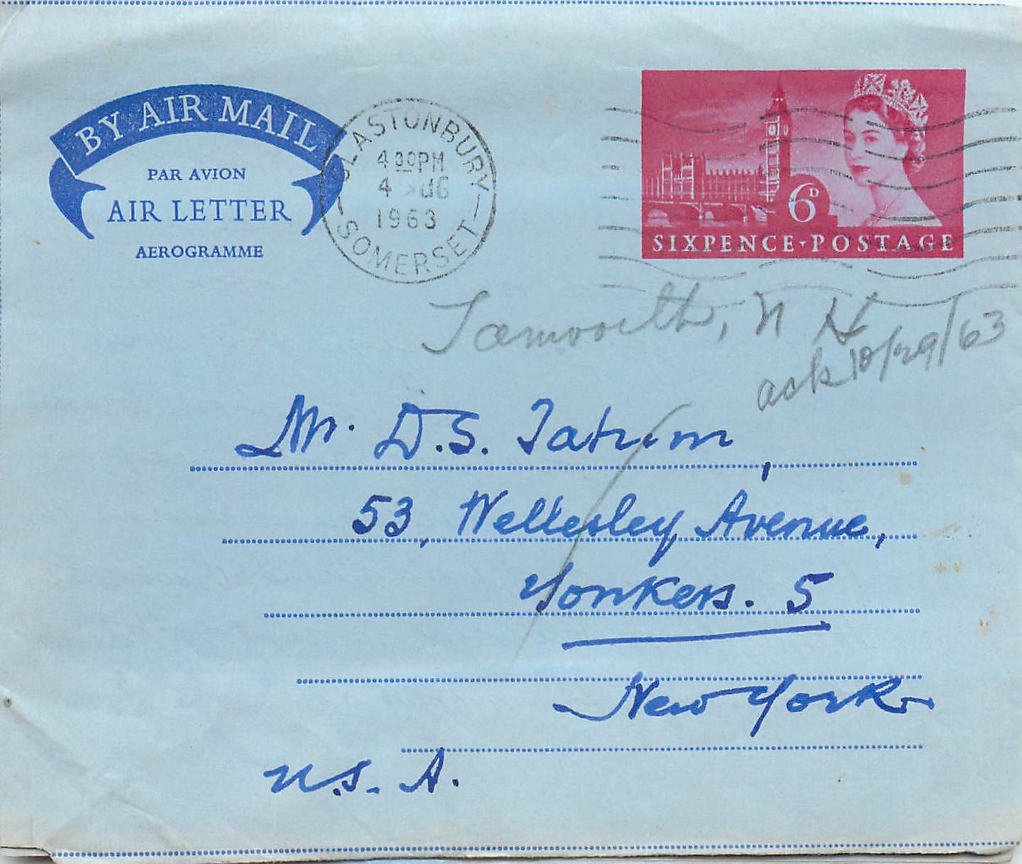 Entier Postal Postal Stationary Aerogramme Aeogram Grande Bretagne Great Britain 