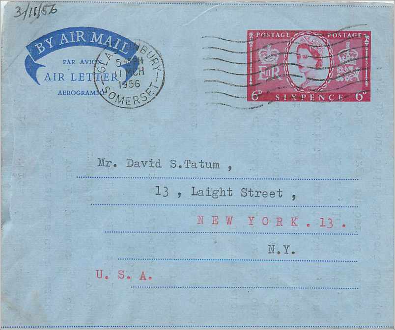 Entier Postal Postal Stationary Aerogramme Aeogram Grande Bretagne Great Britain 