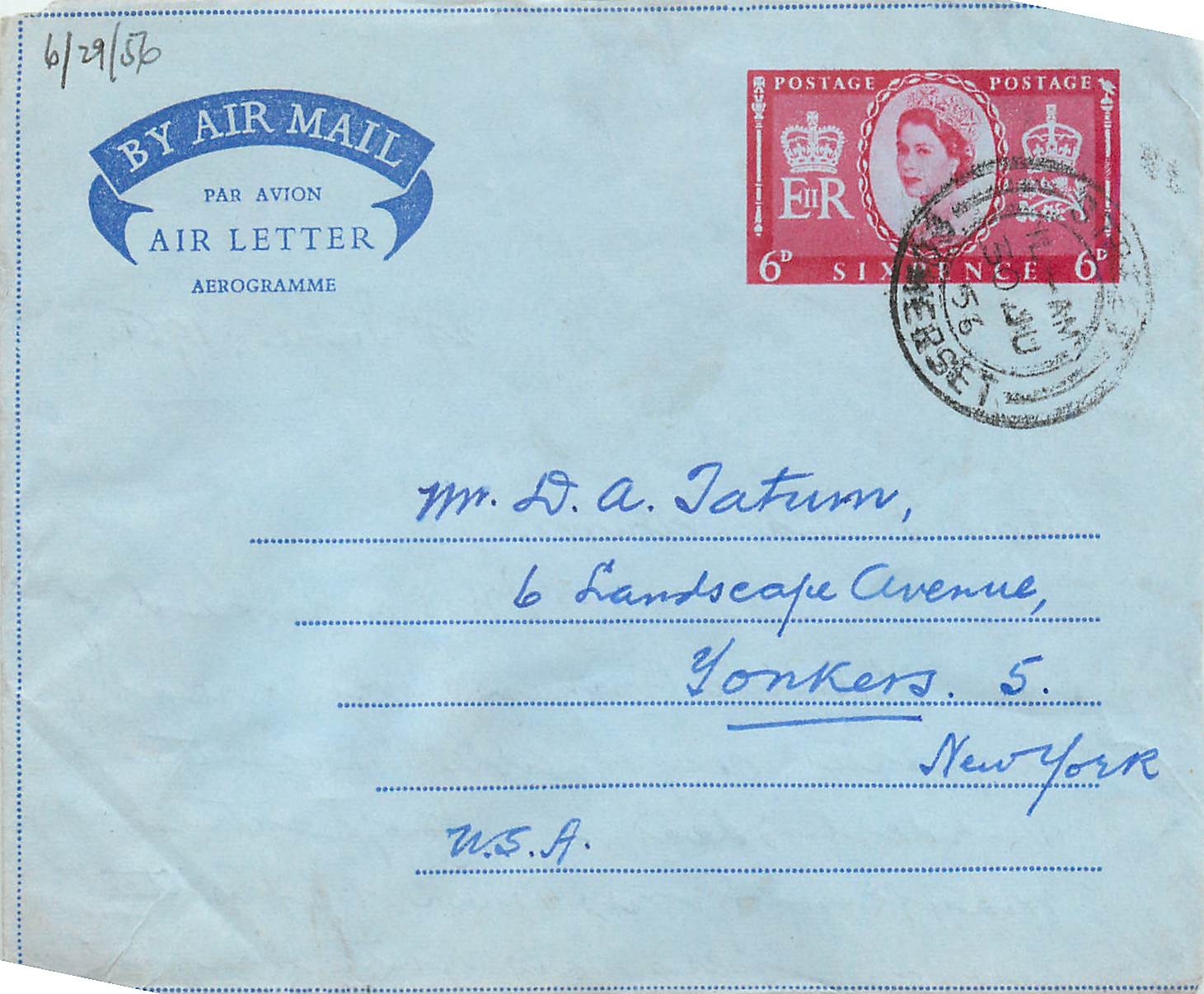 Entier Postal Postal Stationary Aerogramme Aeogram Grande Bretagne Great Britain 