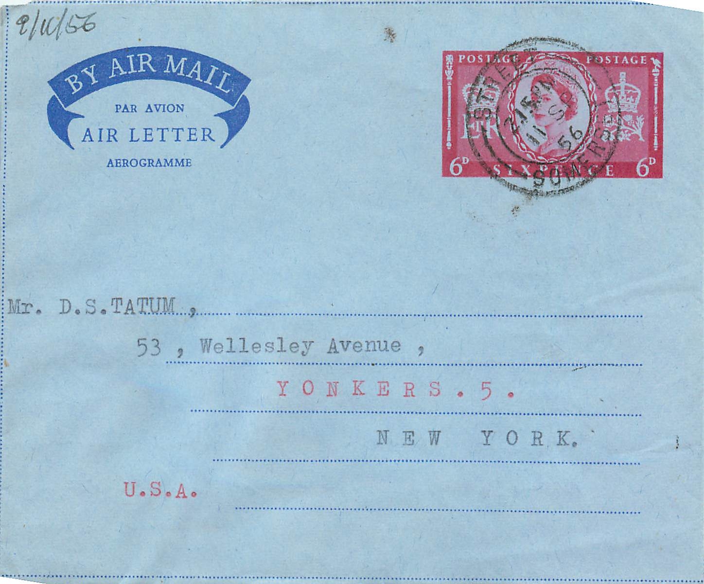 Entier Postal Postal Stationary Aerogramme Aeogram Grande Bretagne Great Britain 