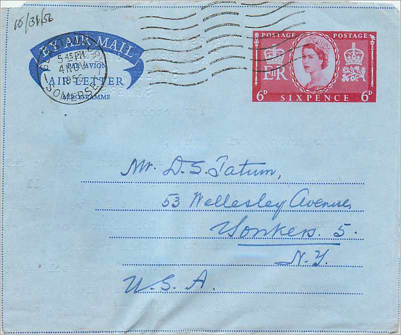Entier Postal Postal Stationary Aerogramme Aeogram Grande Bretagne Great Britain 