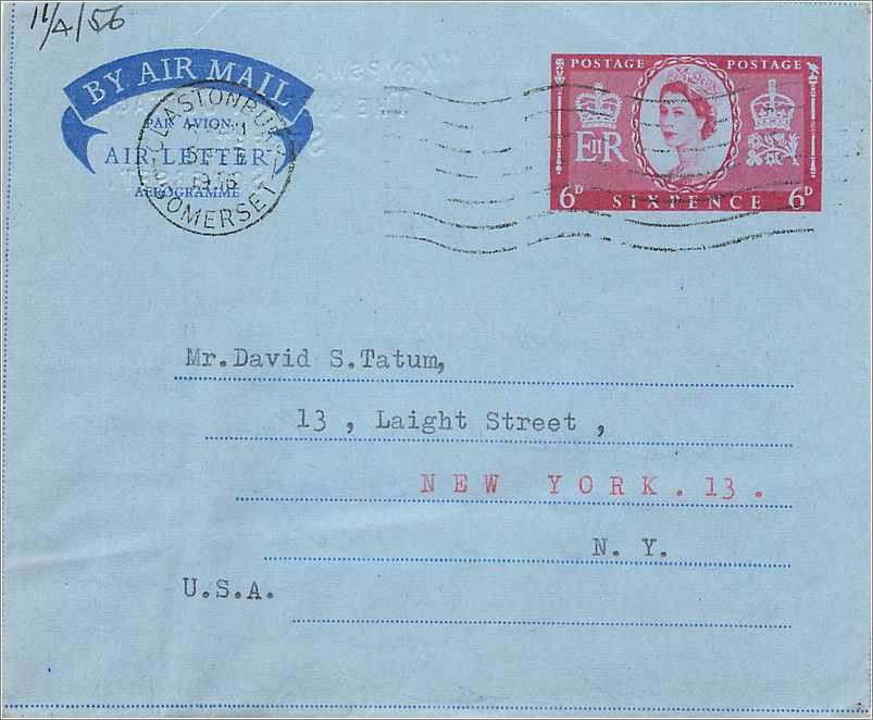 Entier Postal Postal Stationary Aerogramme Aeogram Grande Bretagne Great Britain 