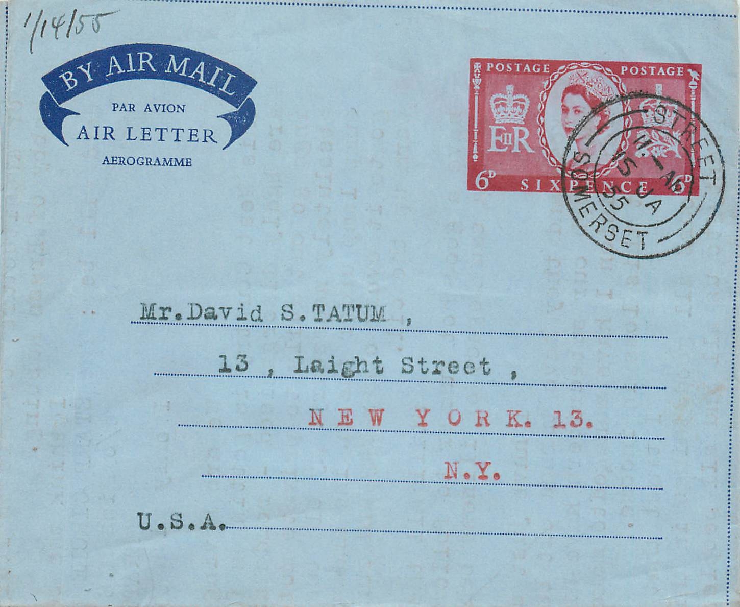 Entier Postal Postal Stationary Aerogramme Aeogram Grande Bretagne Great Britain 