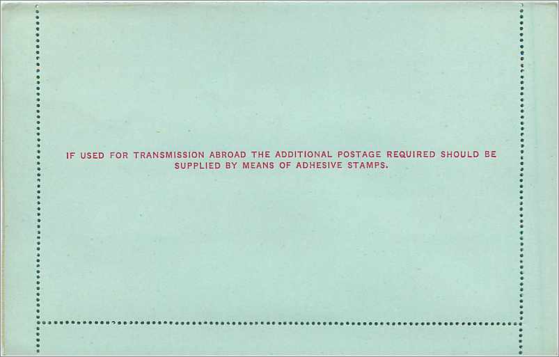 Entier Postal Postal Stationary 1 p — Verso