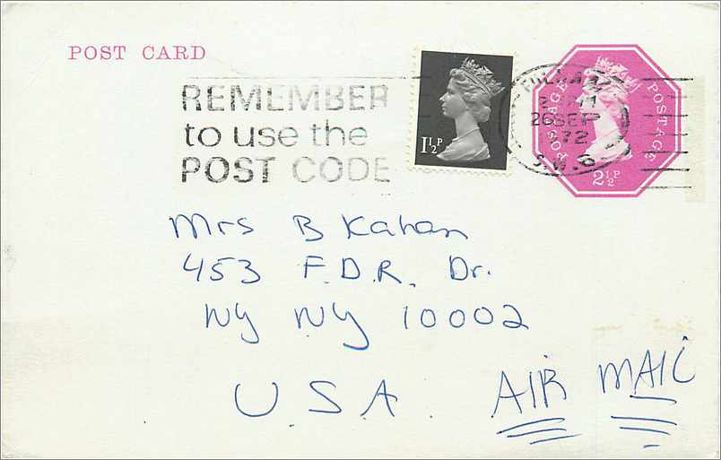 Entier Postal Postal Stationary 2 1/2d Machin 1972
