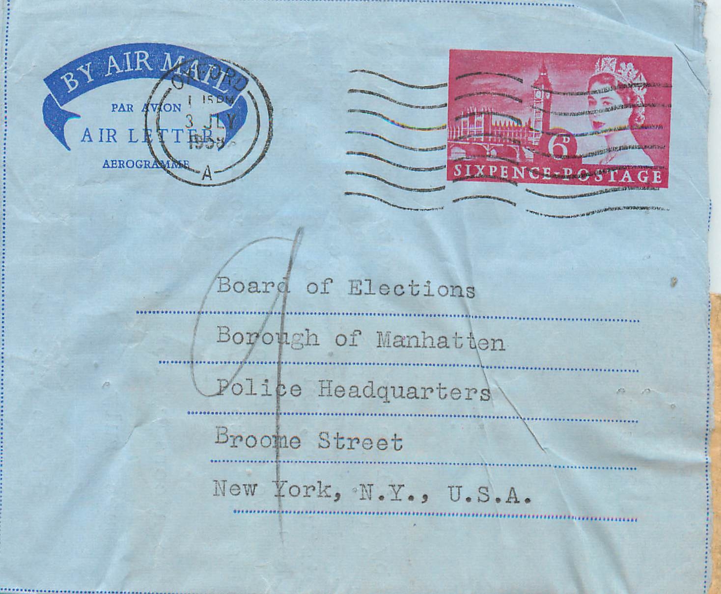 Entier Postal Postal Stationary Aerogramme Aeogram Grande Bretagne Great Britain 