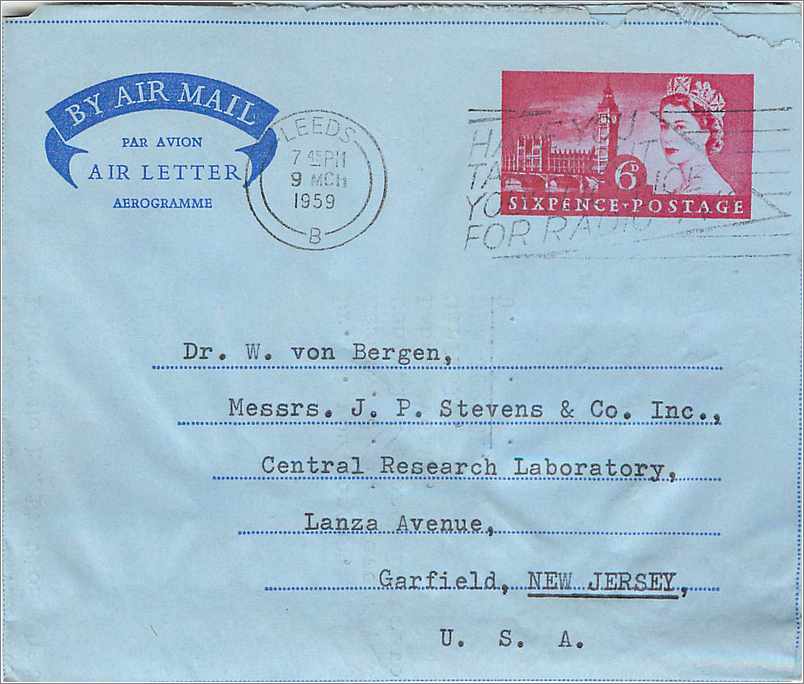 Entier Postal Postal Stationary Aerogramme Aeogram Grande Bretagne Great Britain 