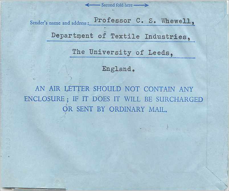 Entier Postal Postal Stationary Aerogramme Aeogram Grande Bretagne Great Britain  — Verso