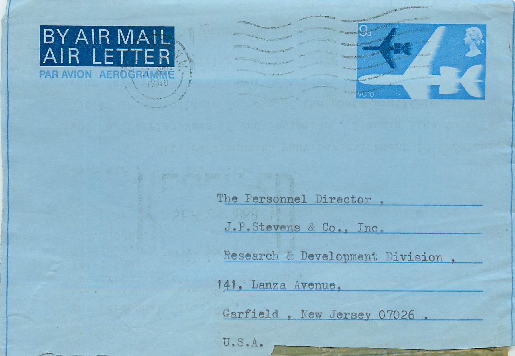 Entier Postal Postal Stationary Aerogramme Aeogram Grande Bretagne Great Britain 