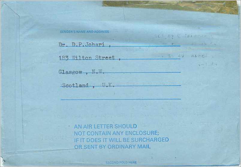 Entier Postal Postal Stationary Aerogramme Aeogram Grande Bretagne Great Britain  — Verso